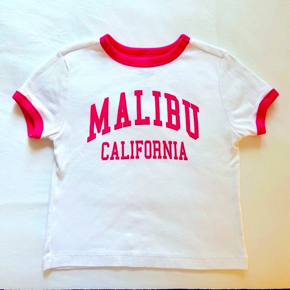 malibu barbie hot pink top! ( xl kids : medium woman)  no stains, never worn!